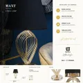 Stolní lampa Maxt 53,5 cm černo-zlatá