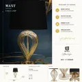 Stolní lampa Maxt 44 cm černo-zlatá