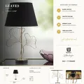 Stolní lampa Leaves 60 cm černo-zlatá