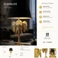 Stolní lampa Elephant 59 cm černo-zlatá