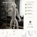 Stolní lampa Monkey 55 cm bílá