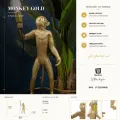 Stolní lampa Monkey 55 cm zlatá