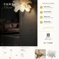 Stojací lampa Palm 160 cm bílá/zlatá