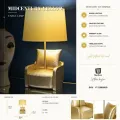 Stolní lampa Midcentury 46 cm žlutá