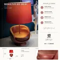 Stolní lampa Midcentury 46 cm červená