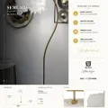 Stojací lampa Semi Arc 170 cm bílá/zlatá