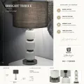 Stolní lampa Bright Three 57 cm šedo-bílá