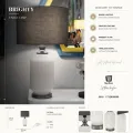Stolní lampa Brighty 65 cm šedo-bílá
