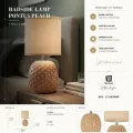 Stolní lampa Pontus 27 cm broskvová
