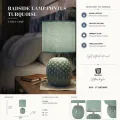 Stolní lampa Pontus 27 cm tyrkysová
