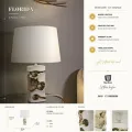 Stolní lampa Florida 43,5 cm bílo-zlatá