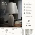 Stolní lampa Emmi 45 cm bílo-stříbrná