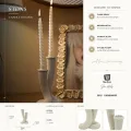 Designový svícen Stons 17,5 cm krémový