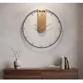 Kovové nástěnné hodiny Goldy 60 cm černé/zlaté