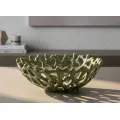Keramická dekorativní miska Coral 35 cm zelená