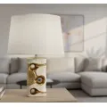 Stolní lampa Florida 43,5 cm bílo-zlatá