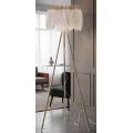 Stojací lampa Feather 147 cm bílá/zlatá
