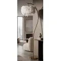Stojací lampa Semi Arc 170 cm bílá/zlatá