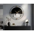 Kovové nástěnné hodiny Splash 66 cm černé/zlaté