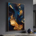 Obraz Andromeda B 60x90 cm modrý/zlatý