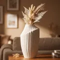 Váza Ice Jar 38 cm krémová