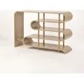 Designový konzolový stolek Stilig ST962 122 cm hnědý/zlatý