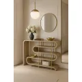 Designový konzolový stolek Stilig ST962 122 cm hnědý/zlatý