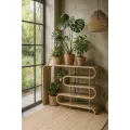 Designový konzolový stolek Stilig ST962 122 cm hnědý/zlatý