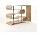 Designový konzolový stolek Stilig ST962 122 cm hnědý/zlatý