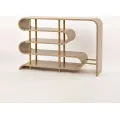 Designový konzolový stolek Stilig ST962 122 cm hnědý/zlatý