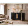 Komoda Stilig ST023B 160 cm černá/zlatá