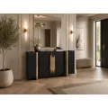 Komoda Stilig ST023B 160 cm černá/zlatá