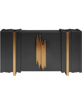 Komoda Stilig ST023B 160 cm černá/zlatá