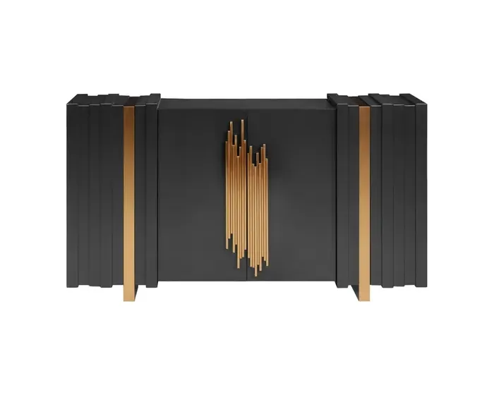 Komoda Stilig ST023B 160 cm černá/zlatá