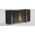 Komoda Stilig ST023B 160 cm černá/zlatá
