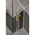 Komoda Stilig ST504 152 cm z masivu šedá/zlatá