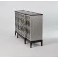 Komoda Stilig ST504 152 cm z masivu šedá/zlatá