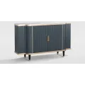 Komoda Stilig ST317 150 cm šedomodrá/zlatá
