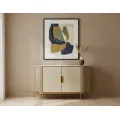 Komoda Stilig 150 cm slonovinová/zlatá