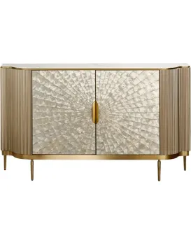 Komoda Stilig 150 cm slonovinová/zlatá