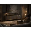 TV stolek Stilig ST382A 200 cm černý mramor/zlatý