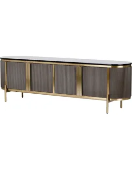 TV stolek Stilig ST382A 200 cm černý mramor/zlatý