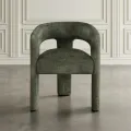 Designové čalouněné jídelní křeslo Leith olivové