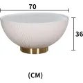 Konferenční stolek Modig 70 cm eko kůže zlatý/ecru
