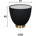 Konferenční stolek Modig 47 cm eko kůže zlatý/černý