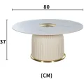Konferenční stolek Modig M 80 cm eko kůže ecru/mramor
