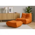 Designové křeslo Nua samet oranžové