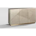 Komoda Stilig ST801 150 cm šampaňská/zlatá