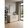 Komoda Stilig ST801 150 cm šampaňská/zlatá