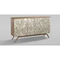 Komoda Stilig 150 cm šampaňské zlato/hnědá